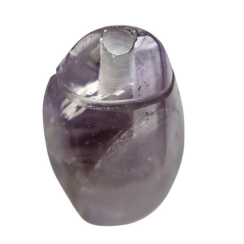 Colar Pedra Rolada Ametista Difusor Aromaterapia Ranhurado