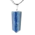 03 Pingente Pontinha Pedra Quartzo Azul Presilha e Pino Prateado Atacado - buy online