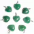 05 Mini Pingente 15mm Coração Pedra Quartzo Verde Prata ATACADO - buy online