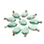 10 Pingente Cabochão Obsidiana Verde Montagem Dourado - comprar online