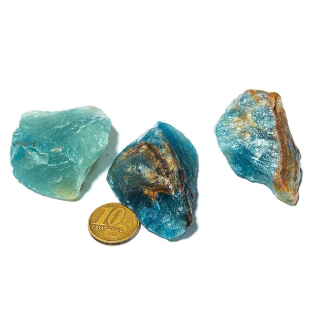 03 Ônix Azul Bruto Pedra Natural Média 30 a 70mm 25 a 50g
