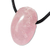 Colar Difusor Pedra Quartzo Rosa Rolado Furo Aromaterapia - comprar online
