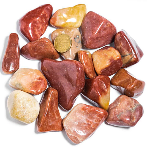 1 kg Quartzo Vermelho Rolado Pedra G 30 a 45mm Tipo B