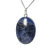 Colar Sodalita Azul Cabochão Montagem Pino Prata 950