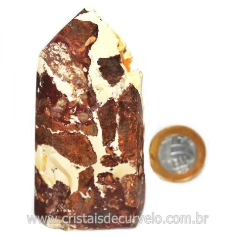 Ponta Quartzo Jiboia Lapidado Gerador Sextavado Cod 124190