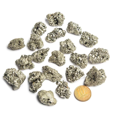 20 Pirita Peruana Média 25mm 20 a 30g Para Orgonite Atacado