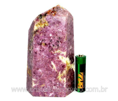 Ponta Lepidolita Pedra Natural Gerador Sextavado Cod PL1856