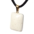 Colar Retangular Liso Feldspato Branco Pino Argola Dourado - comprar online