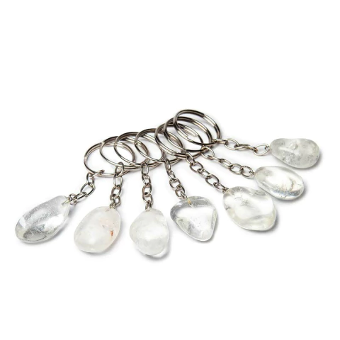 10 Chaveiro Pedrinha Cristal Pedra Rolada Tamanho Medio ATACADO