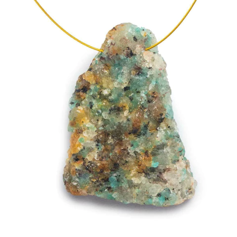 10 Cascalho Bruto Amazonita Paraíba Natural Furo Vazado