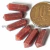 05 Micro Pontinhas Bi Ponta Quartzo Vermelho 15mm pra montar joia