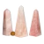 Obelisco Quartzo Rosa Lapidado 200 a 300g 11 a 14cm Classe B - comprar online