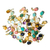 50 Pingente Extra Cabochão Facetado Pedras Mistas Garra Dourado - loja online