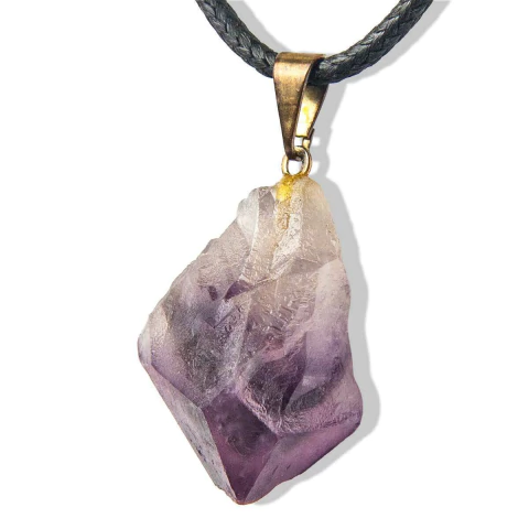 Colar Pedrinha Pontinha Ametista Montagem Pino Dourado