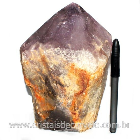 Ponta Ametista Grande 18cm Pedra Natural Ponta Polida Cod 135731