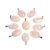 500 Pingente Cabochão Quartzo Rosa Pedra Natural Pino Banho Prata - comprar online