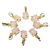 05 Mini Pingente Ponto de Luz Quartzo Rosa Cabochão na Garra - Distribuidora CristaisdeCurvelo