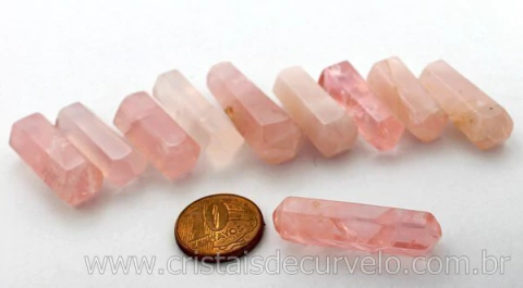 7 Mini BiTerminados pra Mandala e Mesa Radiônica Quartzo Rosa
