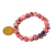 Pulseira Bolinha Pedra Rodonita Natural 8mm Fio Silicone - comprar online