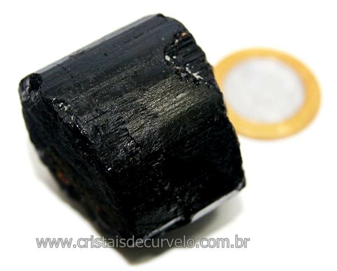 Turmalina Preta Pedra Extra Firme e Dura Natural Cod TF5360