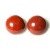 Brinco Button Disco 12mm Pedra Jaspe Vermelho Natural Prata 950