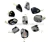 10 Pingente Pedrinha Obsidiana Flocos de Neve Prateado Atacado - comprar online
