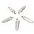 05 Pingente Pontinha Pedra Quartzo Cristal Presilha Pino Prateado Atacado