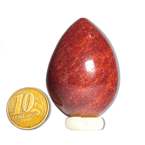 Ovo YONI Pedra Quartzo Vermelho SEM FURO Pompoarismo DEFEITO LEIA TODO ANUNCIO