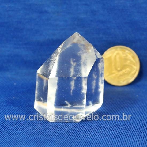 Ponta Cristal Lapidado Sextavado Quartzo Extra Cod 135698