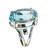 Luxuoso Conjunto Gemas Topazio Azul Natural Prata 950
