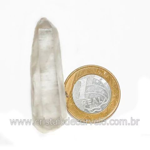 Laser Cristal Citrinado Natural Garimpo Longo e Fino Cod 129388