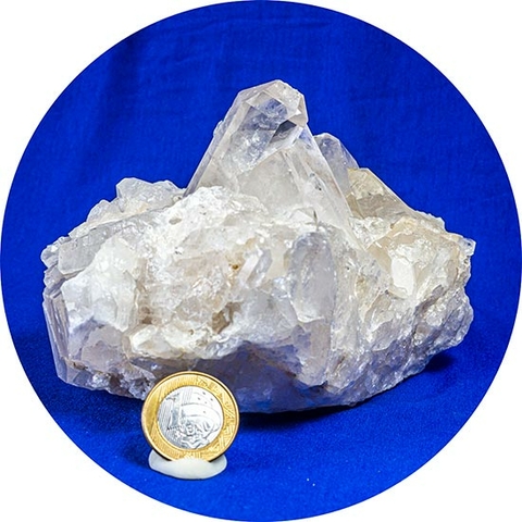 Drusa de Cristal Branco Natural 14,6 cm 1,88 kg Tipo B