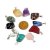 50 Pingente Pedrinha Misto Pedra Rolado Prateado Atacado - buy online
