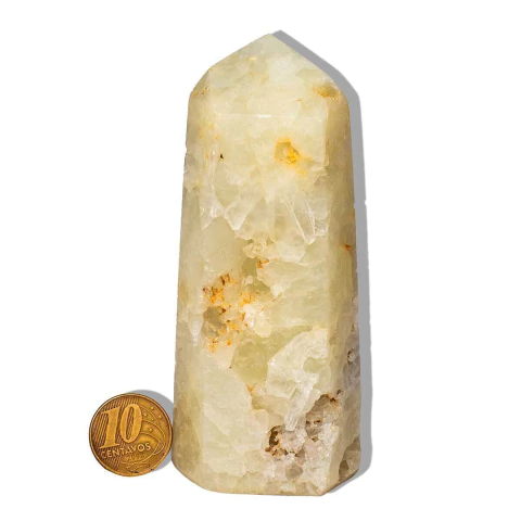 Ponta Enxofre no Quartzo Natural 10 a 11cm Média 200g Tipo B