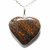 03 Pingente Coração Pedra Bronzita Natural Pino Prata 950 Atacado