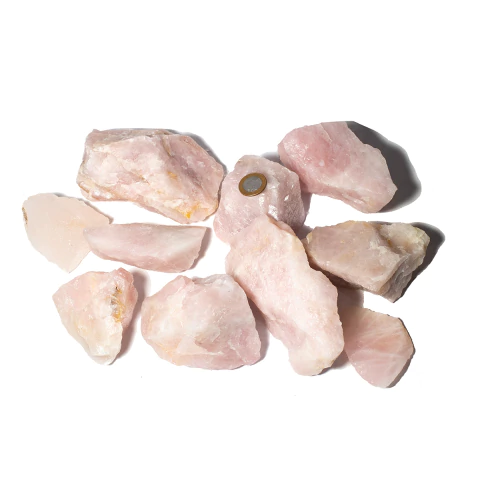 5 kg Quartzo Rosa Bruto Natural pra Lapidar Atacado