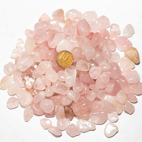 1 kg Quartzo Rosa Rolado Pedra Natural P 10 a 20mm Classe C