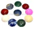 10 Disco Cabochao Pedras Mistas Furado Pra Montagem 22 mm