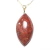 Colar Navete Folha Dolomita Vermelha Pedra Natural