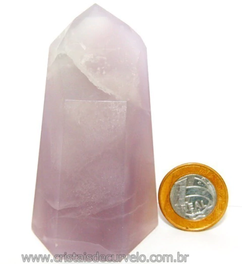 Ponta Fluorita Roxa Pedra Natural Tom Purpura Cod 108797