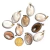 05 Pingente Cabochao Oval Fumê Pedra Natural Montagem Pino Dourado ATACADO - Distribuidora CristaisdeCurvelo