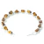 10 Pulseira Margarida Pedra Olho De Tigre Rolada Prateado ATACADO - comprar online