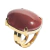 03 Anel Agata Cornalina Cabochão Oval Pedra Natural Dourado - comprar online
