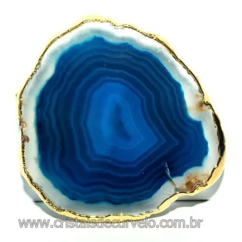 Pop Socket Agata Azul Natural Suporte P/ Celular