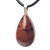 Colar Gota Obsidiana Mahogany Montagem Pino Prateado - comprar online
