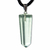 Colar Pontinha Obsidiana Verde Montagem Pino Prateado 30mm