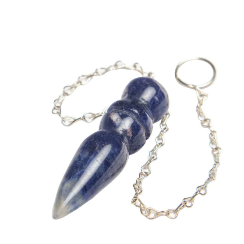 Pêndulo Sodalita Pedra Natural Lapidação Egípcio