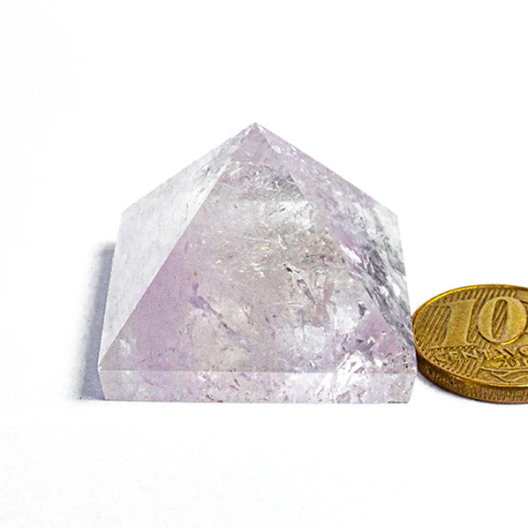 Pirâmide Pedra Ametista Baseada Quéops 3cm Classe B 141219