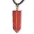 Colar Pontinha Pedra Jaspe Vermelho Presilha E Pino Dourado - comprar online
