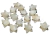 03 Pingente Merkabah Feldspato Branco Pino Prateado Atacado